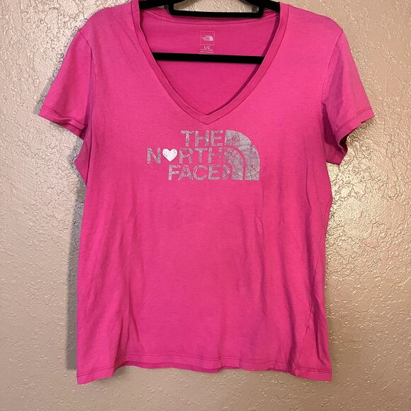 North Face Logo Tee pink large - Picture 1 of 5